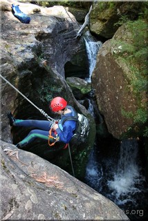First abseil in Bowens Creek North Branch