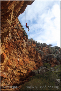 Abseiling into the Abrakurrie Doline