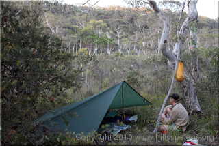 Camping at Wollangambe Crater