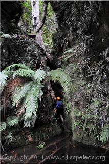 After the small abseil section in the upper part of Corkscrew Canyon