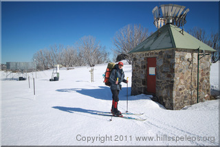 Rick at the Kerries Hut weather station