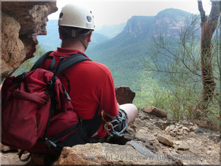 Looking towards Edgeworth David Head from Butterbox Canyon exit track