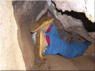 Spacious entrance to Spider Cave 2009