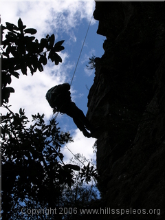 "Thats a bloody good abseil, I like that"