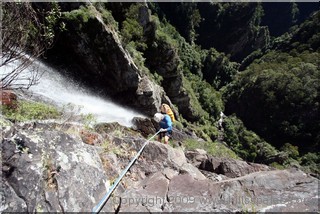 Glen on first pitch of Kanangra Main
