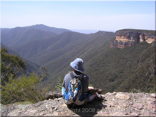 Neil overlooking Kanangra Walls